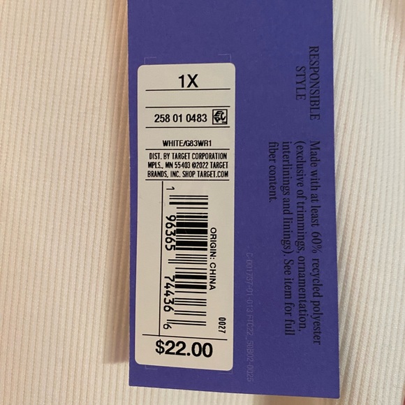 Future Collective white cute XL bodysuit new - Picture 2 of 3